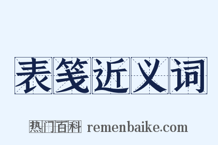 表笺近义词是什么意思的图片